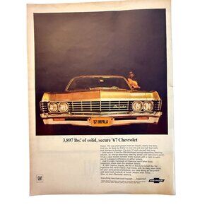 Vintage 1966 Chevrolet Impala Car Advertisement Print Ad